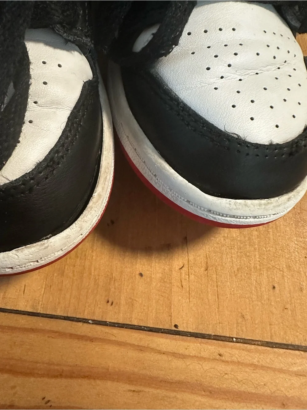 Jordan Kids' Black and White High-Top Sneakers Size 12C